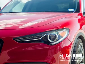 Alfa Romeo Stelvio Headlight Trim Kit - Carbon Fiber